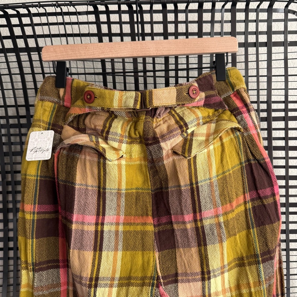 Free people Buckle Back Plaid Trousers - Picture 9 of 9